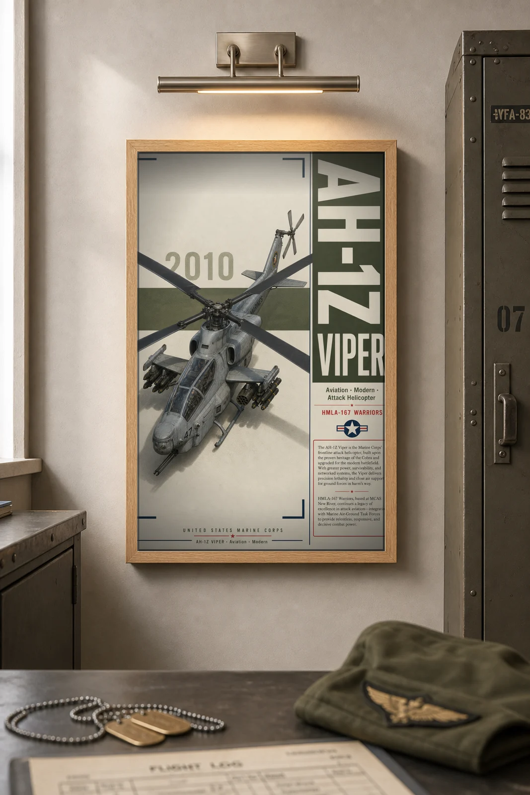 AH-1Z Viper Poster — HMLA-167 Warriors USMC | Wallimilist