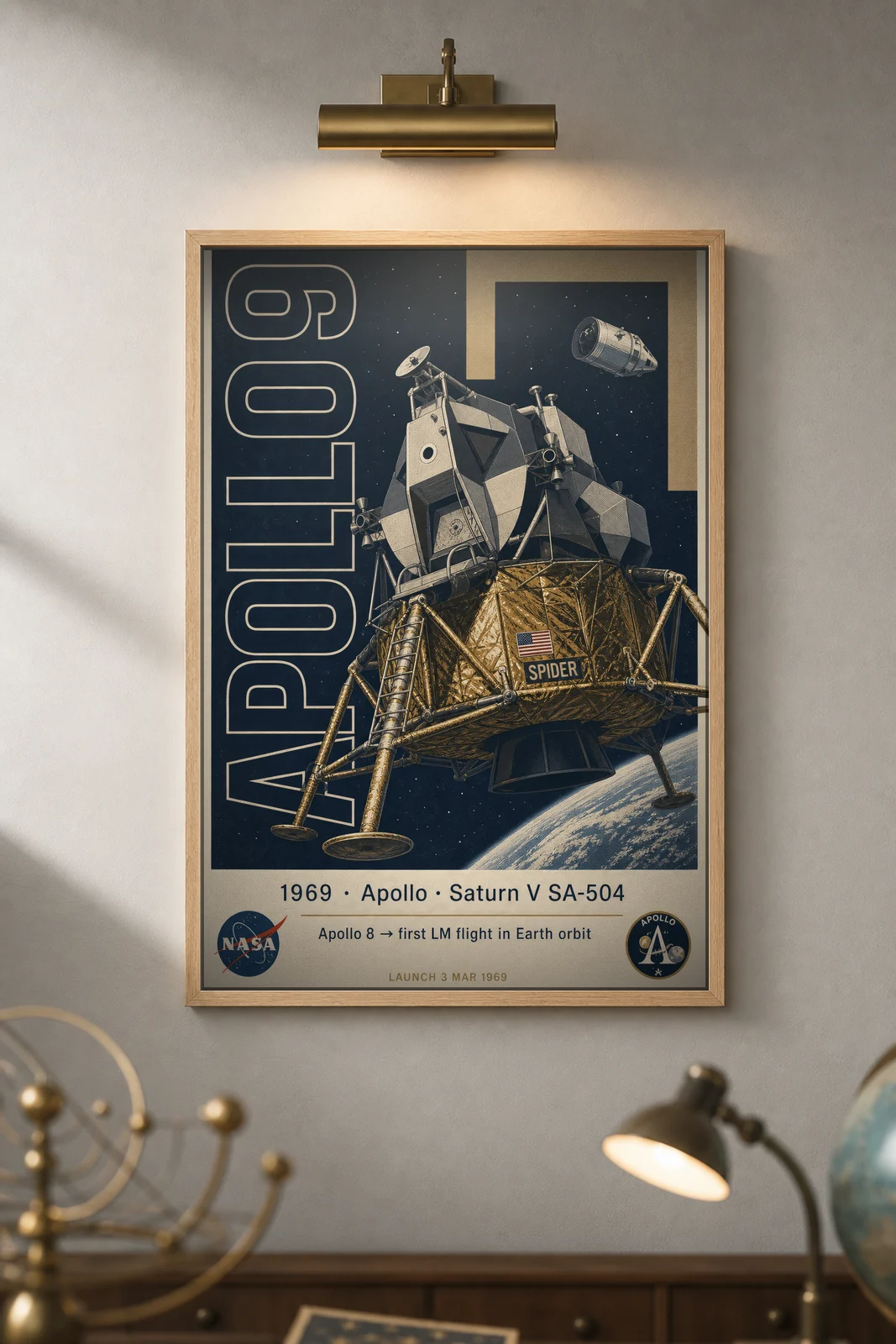 Apollo 10 Space Print — Snoopy LM Lunar Rehearsal Heritage